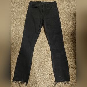 Theory Black Distressed Jeans
